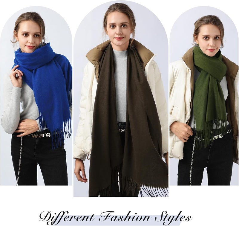 Premillow Scarfs for Women, Winter Scarf, Classic Pashmina Shawls and Wraps, Cashmere Feel Scarfs for Women, Long Scarves - Image 5